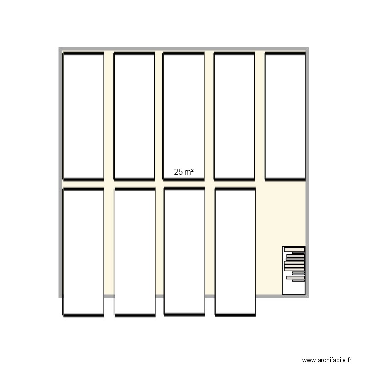 Nathan Rad 1. Plan de 1 pièce et 25 m2