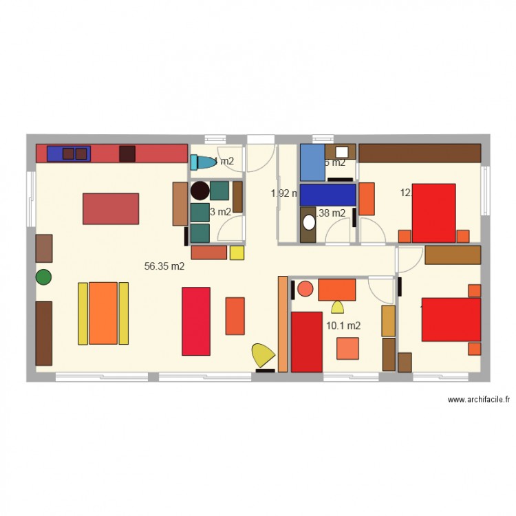 m4 pop. Plan de 0 pièce et 0 m2