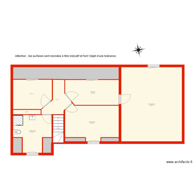 BI 2977 étage côté. Plan de 0 pièce et 0 m2