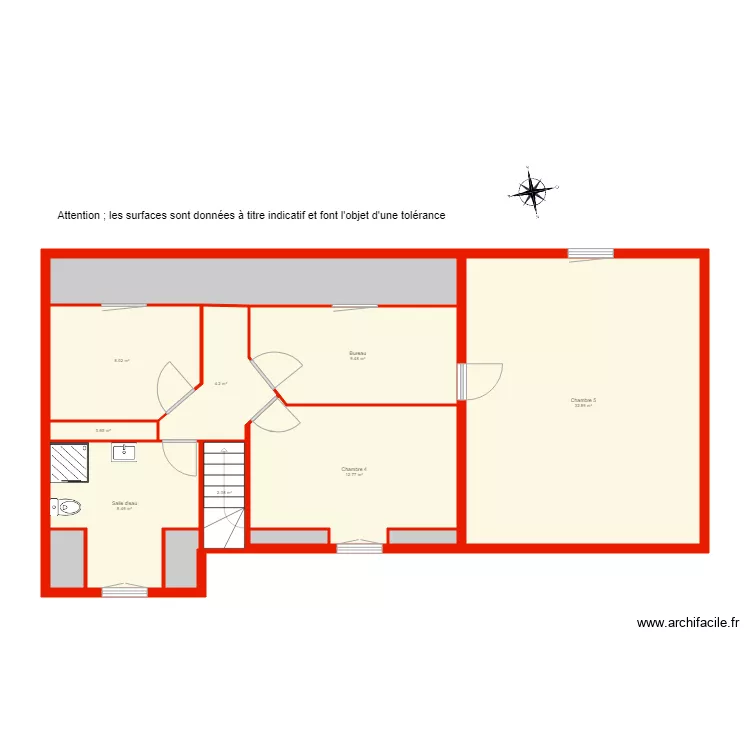 BI 2977 &eacute;tage c&ocirc;t&eacute;. Plan de 