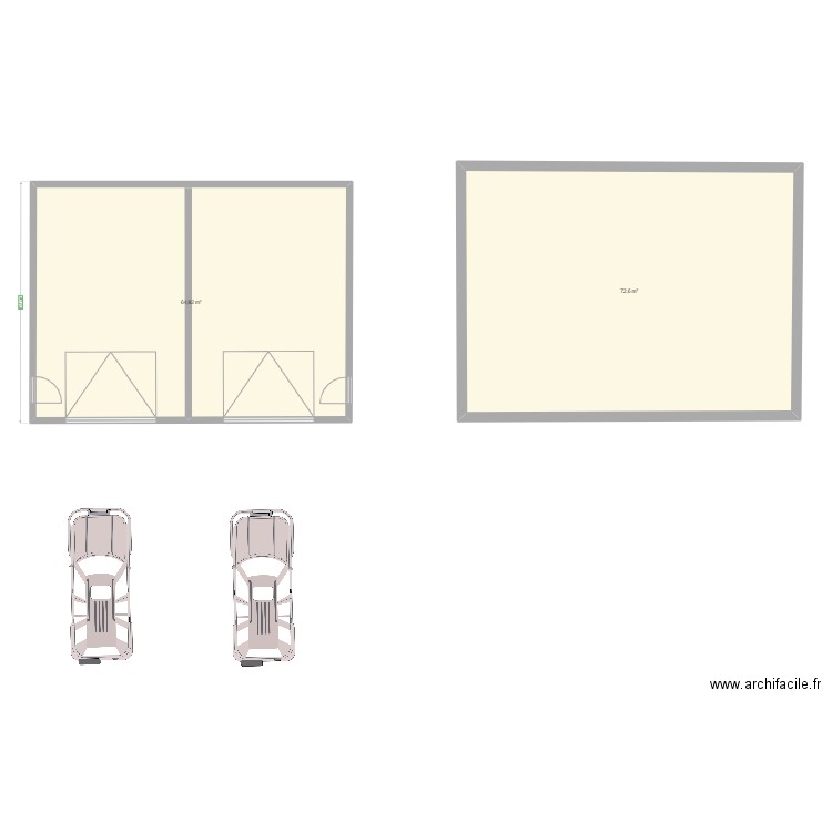 Garage. Plan de 0 pièce et 0 m2