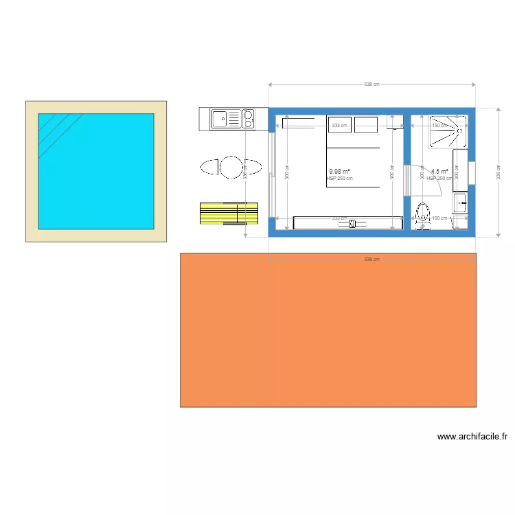 bungalow3. Plan de 