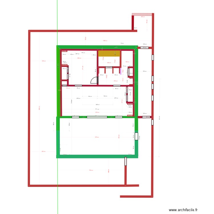 MODIFICATIONS MAISON  MACONNERIE 13. Plan de 0 pièce et 0 m2