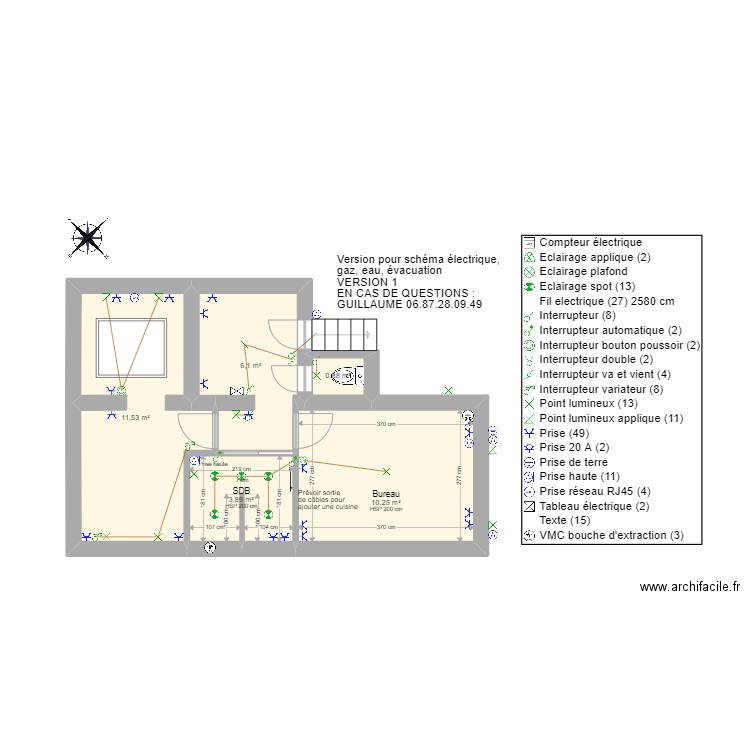 MacMahon. Plan de 0 pièce et 0 m2