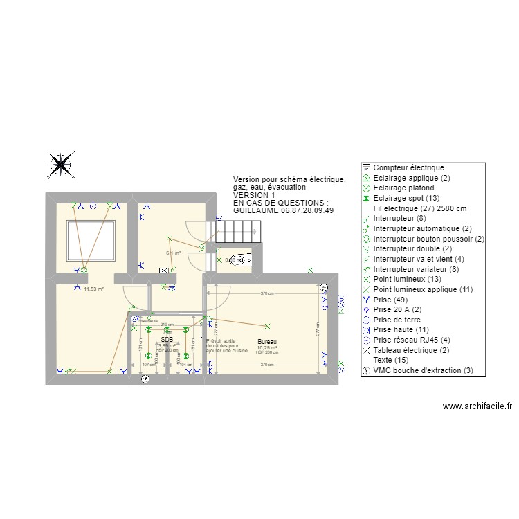 MacMahon. Plan de 10 pièces et 86 m2