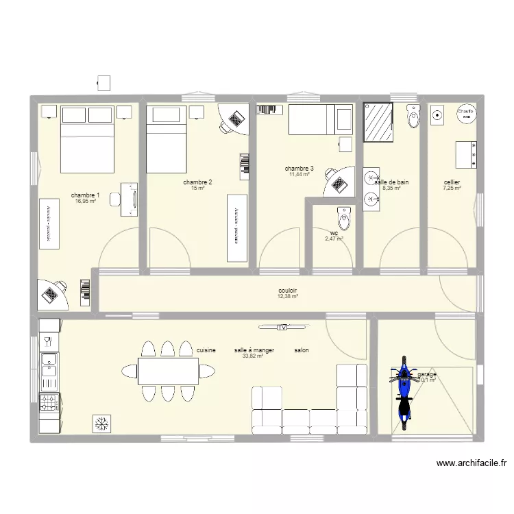 maison pmr. Plan de 