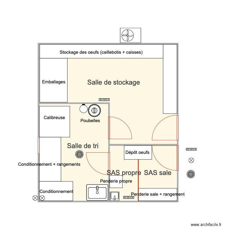 centre tri et emballage oeufs V3. Plan de 0 pièce et 0 m2