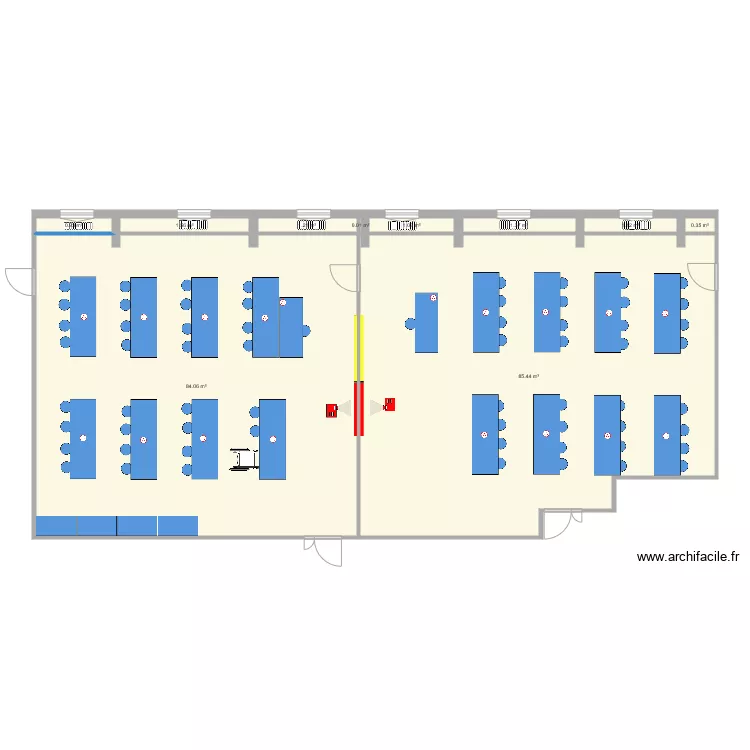 labos coll&egrave;ge. Plan de 