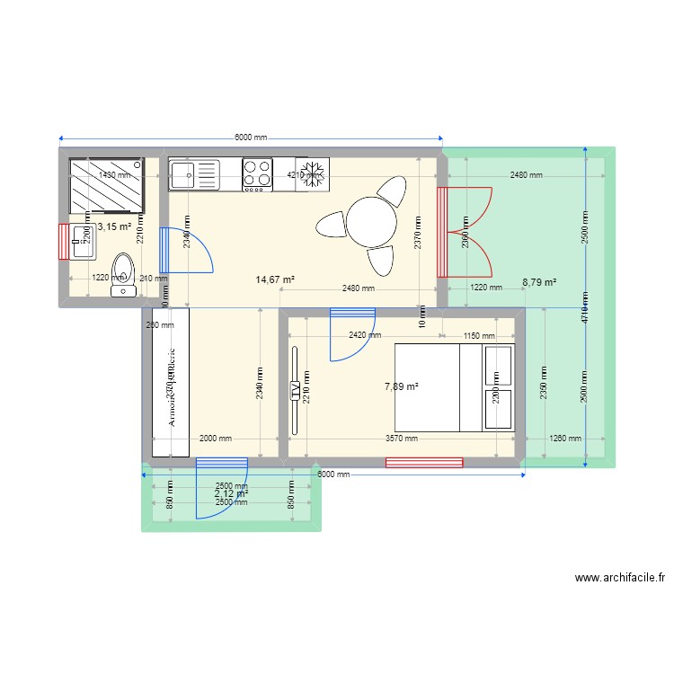DOUBLE OFFSET 30М² (2). Plan de 0 pièce et 0 m2