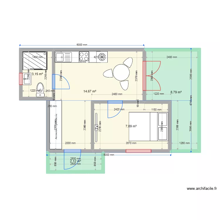 DOUBLE OFFSET 30М² (2). Plan de DOUBLE OFFSET 30М² (2). Plan de