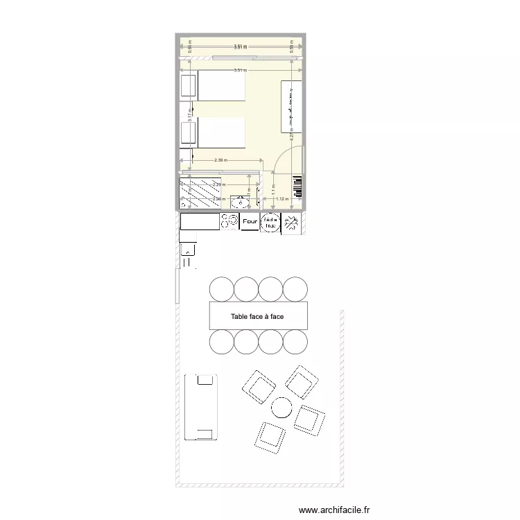 Combles chambre 1. Plan de Combles chambre 1. Plan de
