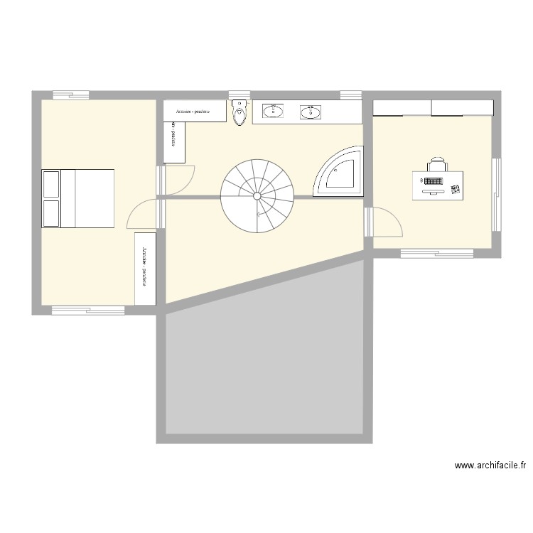 GADAUD. Plan de 26 pièces et 454 m2