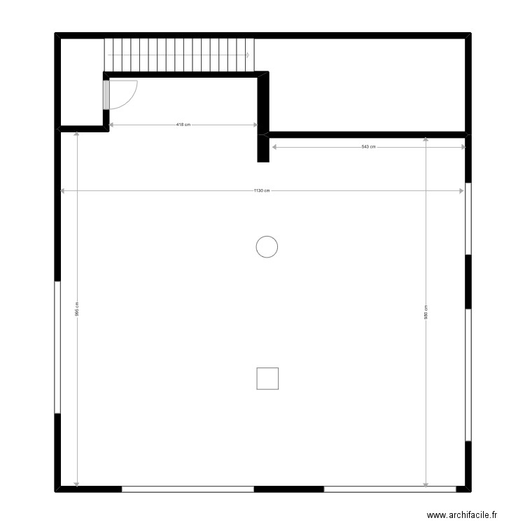 Fita1. Plan de 2 pièces et 140 m2