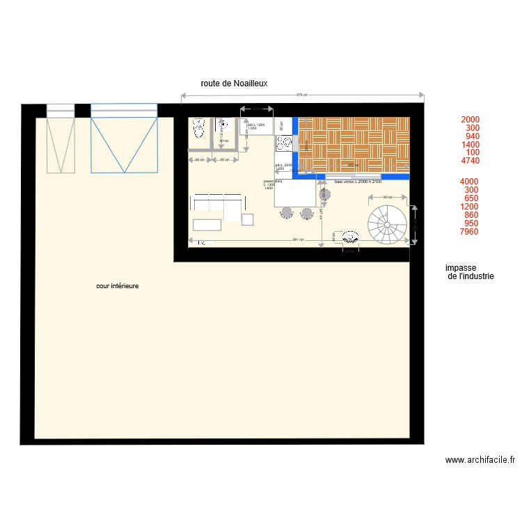 CAILLOUX PROJET PETITE GRANGE ETAGE 1. Plan de 0 pièce et 0 m2