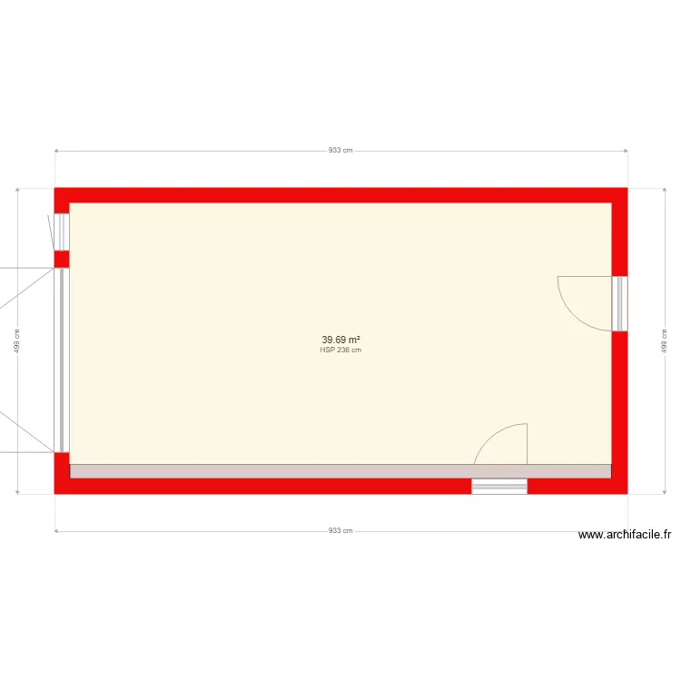 petit garage. Plan de 