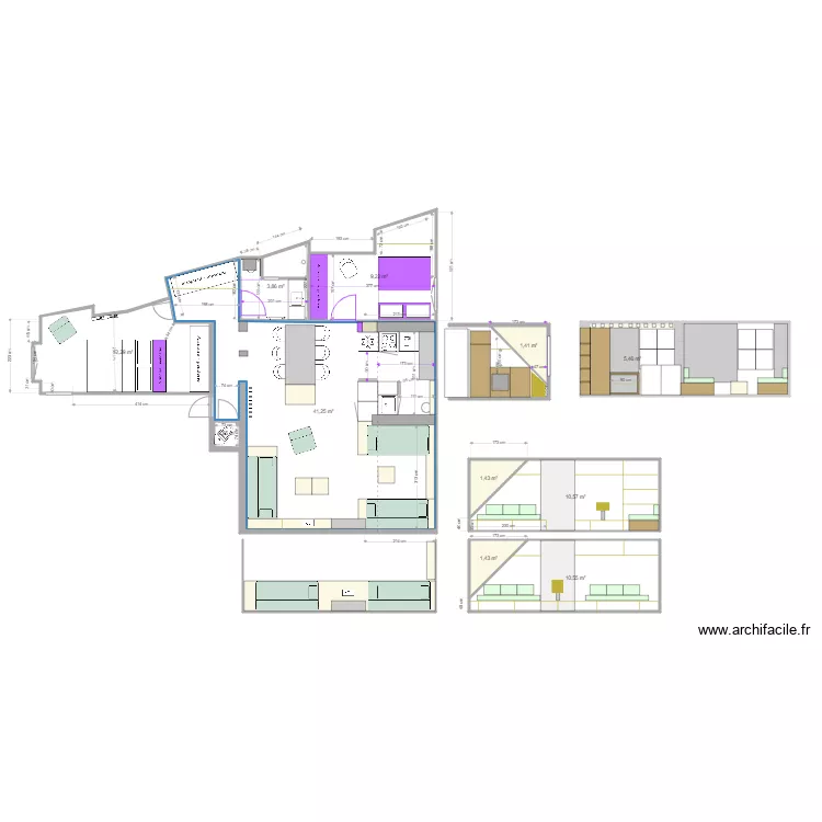 SAINT FIACRE c&ocirc;t&eacute; CUISINE ILOT. Plan de 