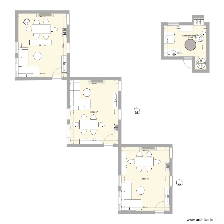 Plan salon salle à manger. Plan de 0 pièce et 0 m2