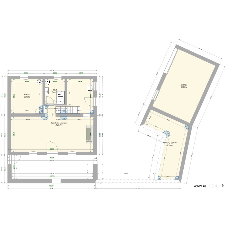 Plan maison Vicq et Extérieurs. Plan de 0 pièce et 0 m2
