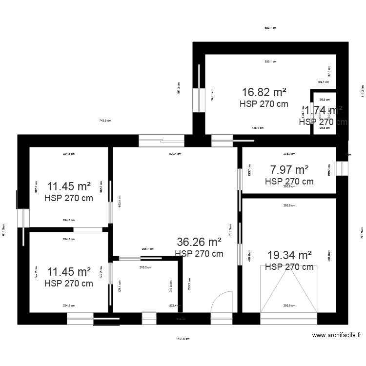 chaumière. Plan de 0 pièce et 0 m2