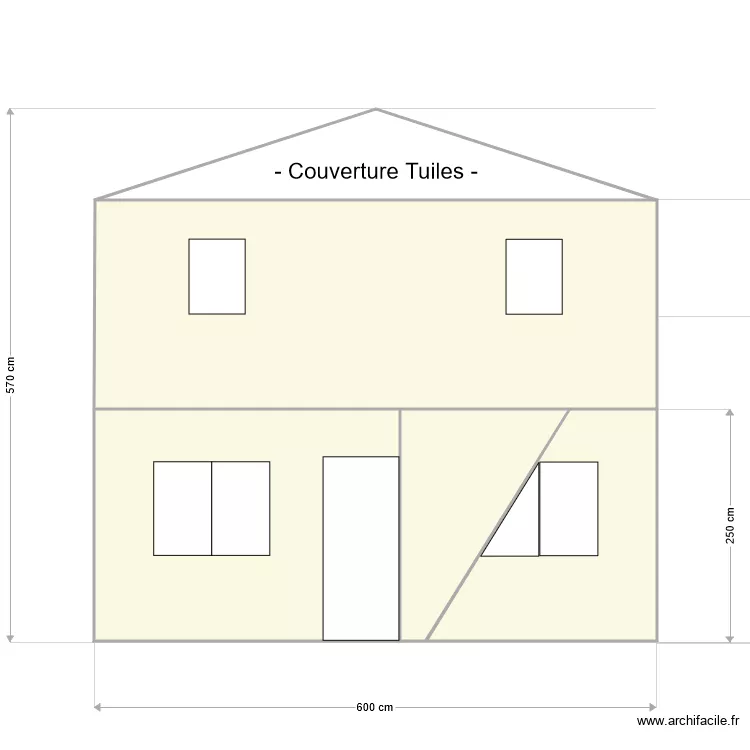 Brem CU ETAT FUTUR facade sud escalier porte DP 2021. Plan de 