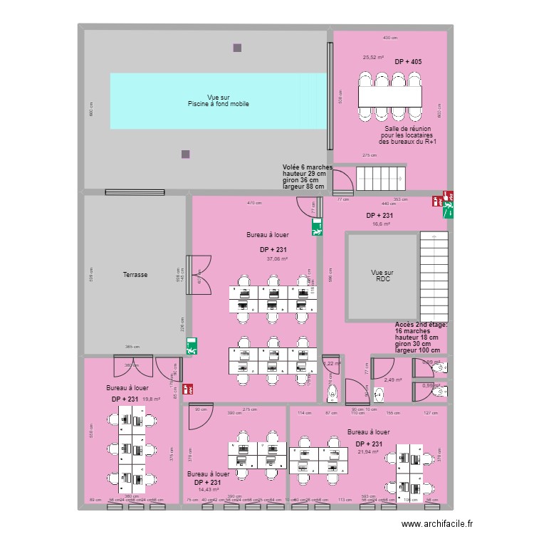 LEFT LA PISCINE R+1 AVANT TRAVAUX. Plan de 0 pièce et 0 m2