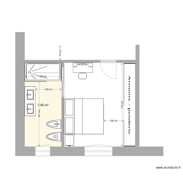 SDB 2. Plan de 0 pièce et 0 m2