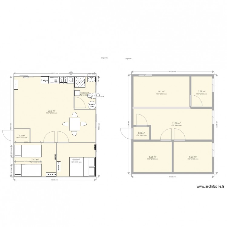  lot 2 chambre . Plan de 0 pièce et 0 m2