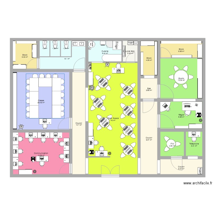 Ecole. Plan de 0 pièce et 0 m2