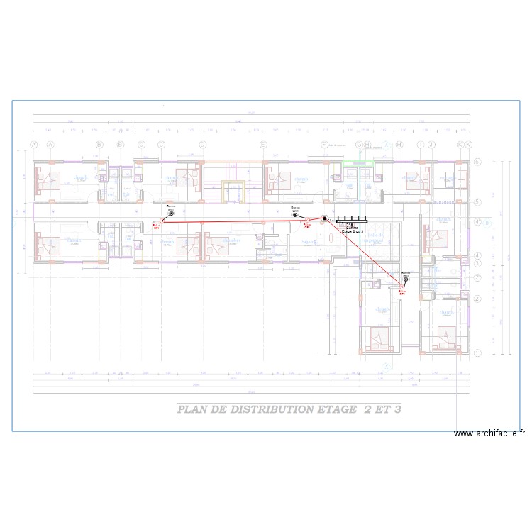 Internet Etage 2 et 3  HOTEL KRIBI. Plan de 0 pièce et 0 m2