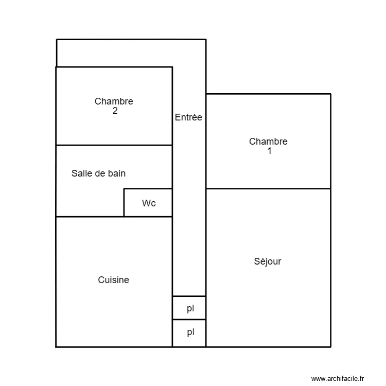 PLONEOUR LANVERN CARIOU. Plan de 