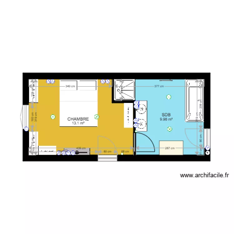 chambre. Plan de chambre. Plan de