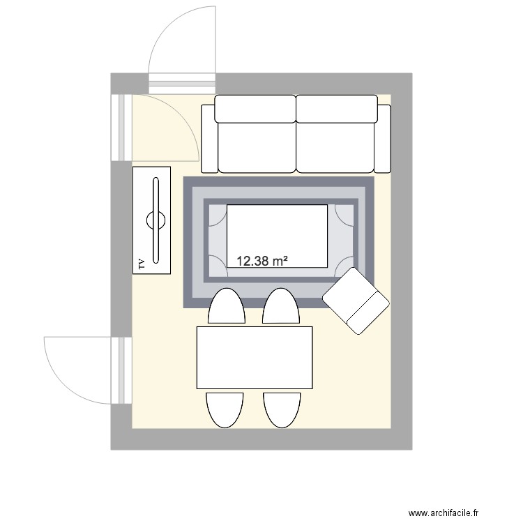 salon. Plan de 0 pièce et 0 m2