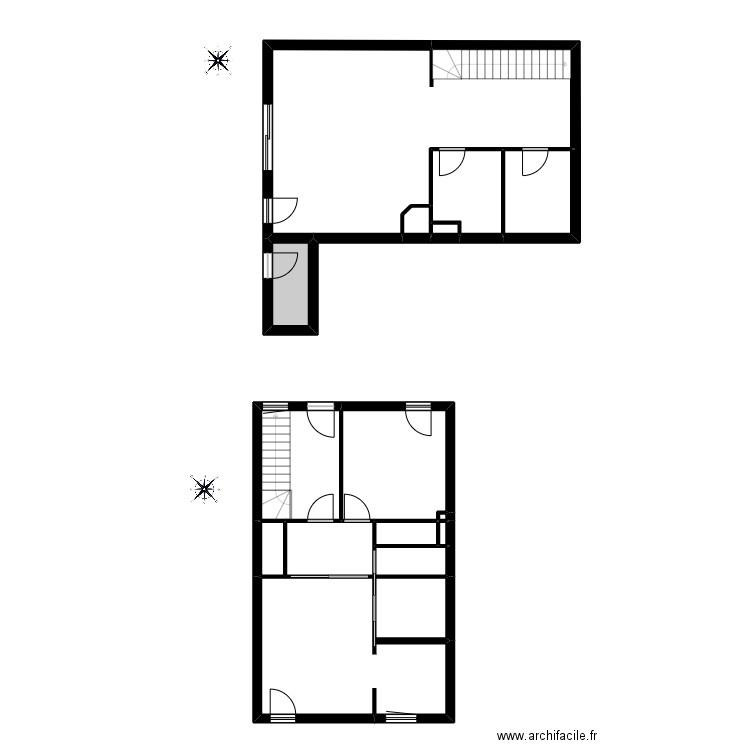 Jeune maitre. Plan de 16 pièces et 110 m2