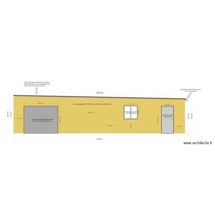 vue de gauche du garage. Plan de 0 pièce et 0 m2