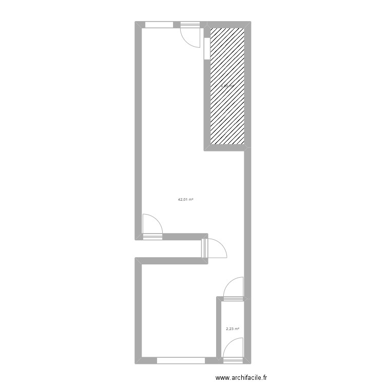 House rdc. Plan de 3 pièces et 51 m2