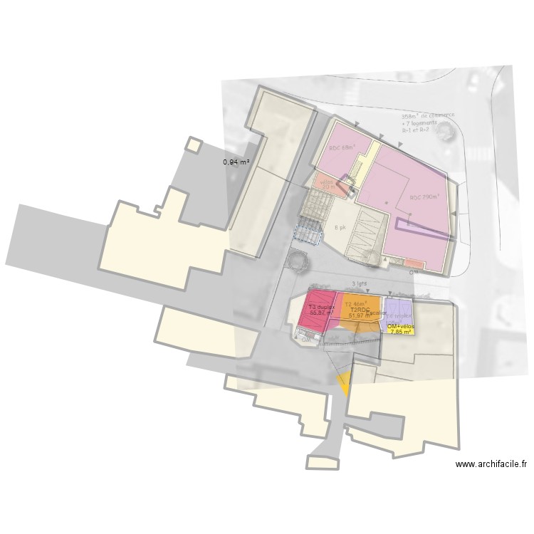 CHAVAGNES - plan RDC-v2. Plan de 9 pièces et 1972 m2