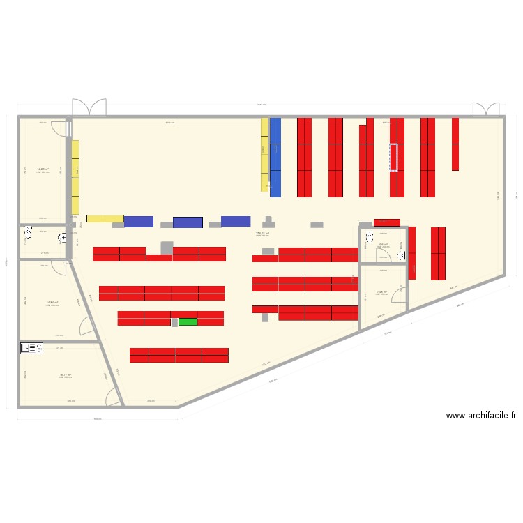 St Etienne. Plan de 6 pièces et 334 m2