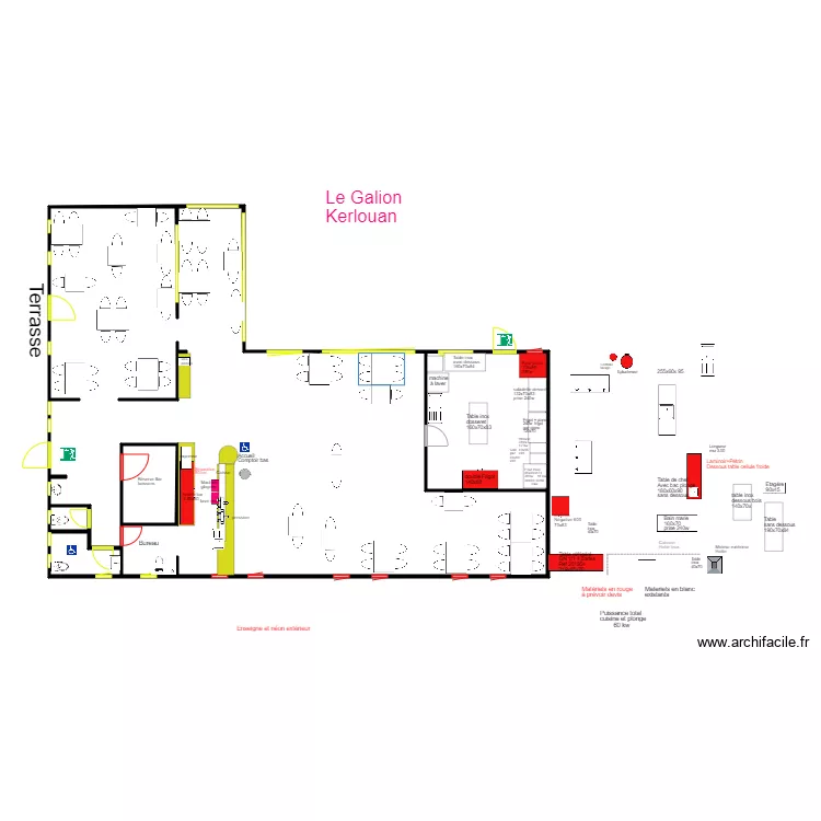 resto maison d&eacute;truite. Plan de 