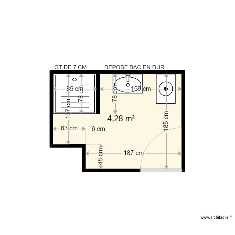 TORRES GERMAINE . Plan de 1 pièce et 4 m2