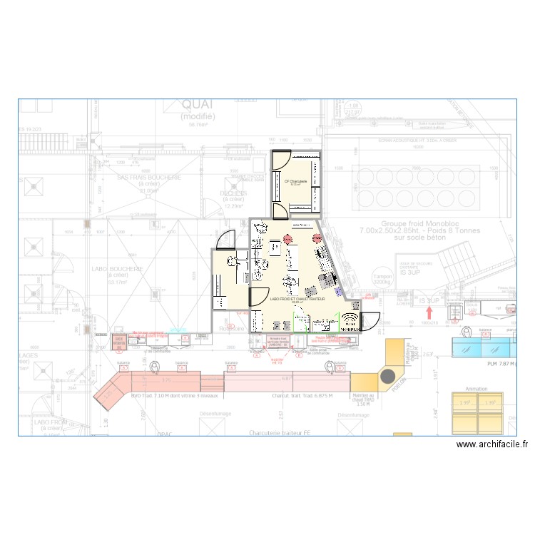 Arc sur Tille. Plan de 4 pièces et 46 m2