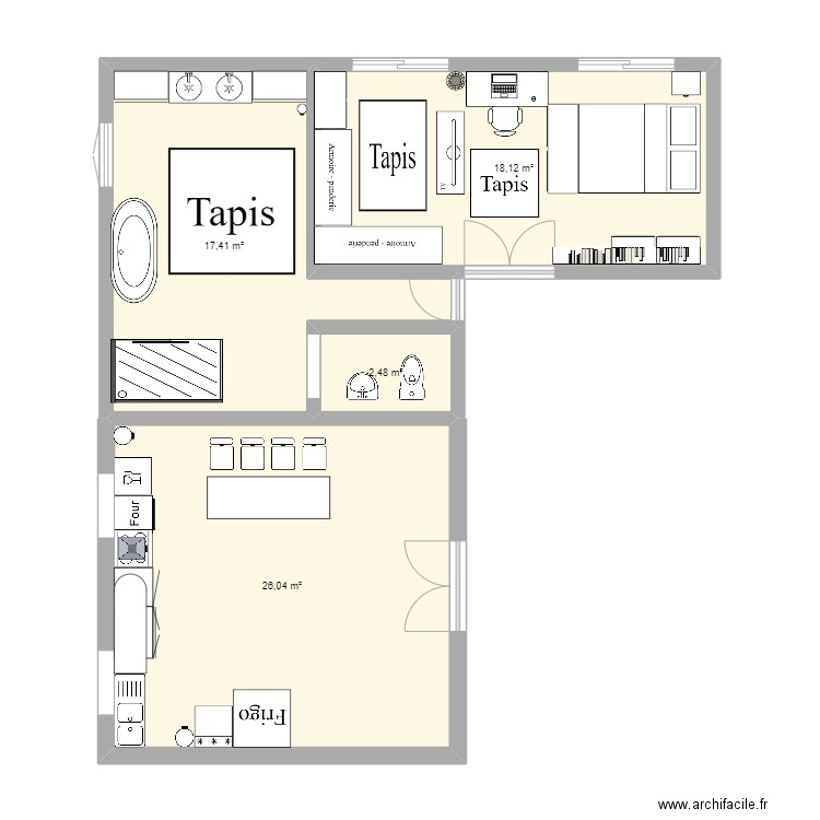 M R . Plan de 0 pièce et 0 m2