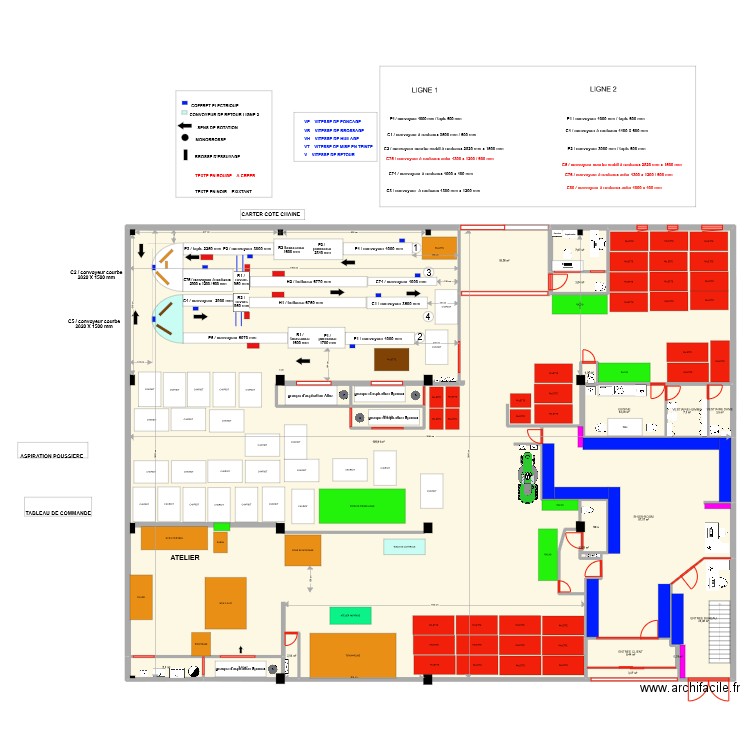 nouvelle implantation avec vestiaire dame 04/01/2023. Plan de 19 pièces et 897 m2