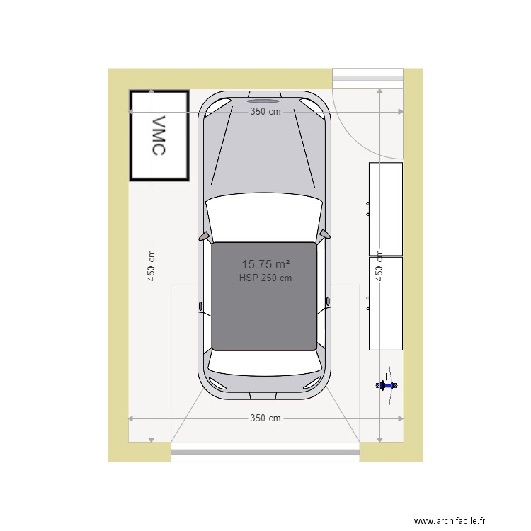 garage 20m2 exter 4x5. Plan de 0 pièce et 0 m2