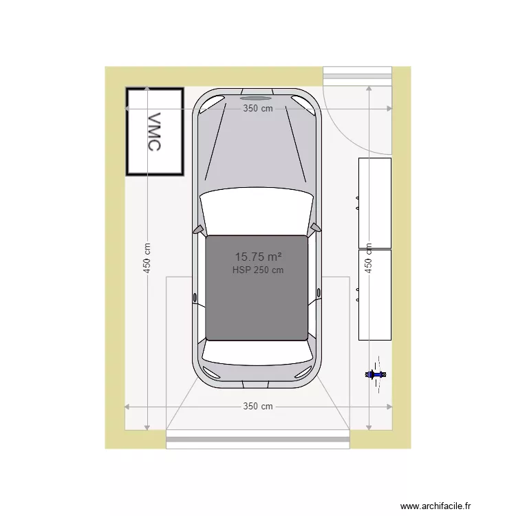 garage 20m2 exter 4x5. Plan de 