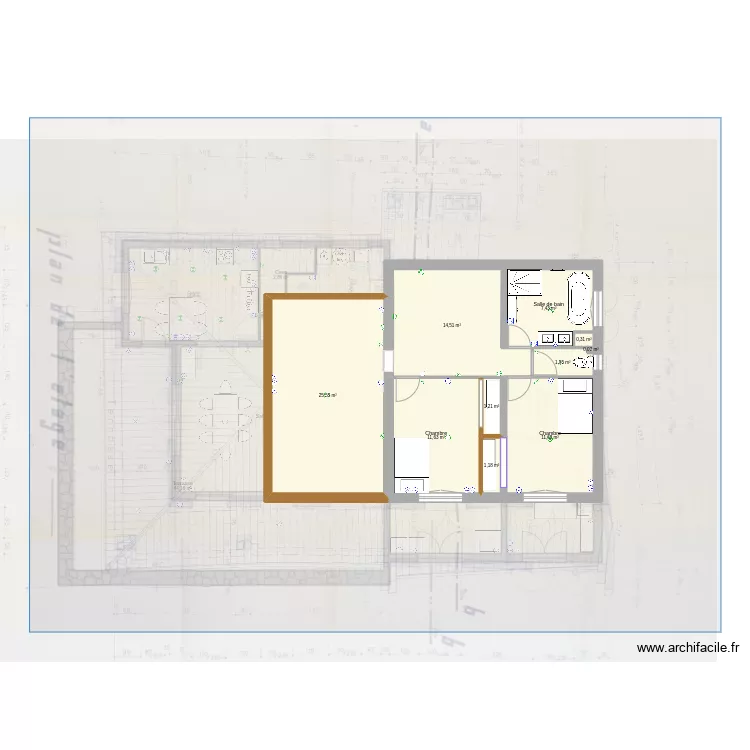Colonel Noel mesure. Plan de 