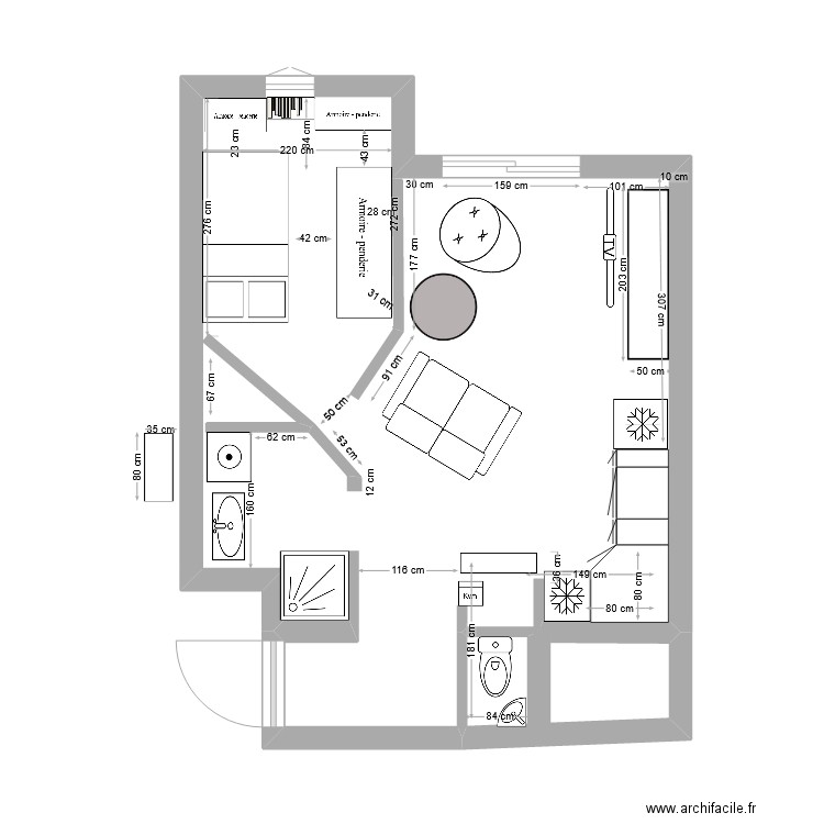 app pontaillac avec  meuble aleth 2. Plan de 0 pièce et 0 m2