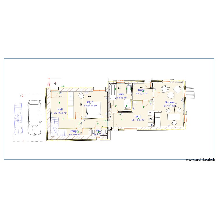 Elec RDC. Plan de 0 pièce et 0 m2