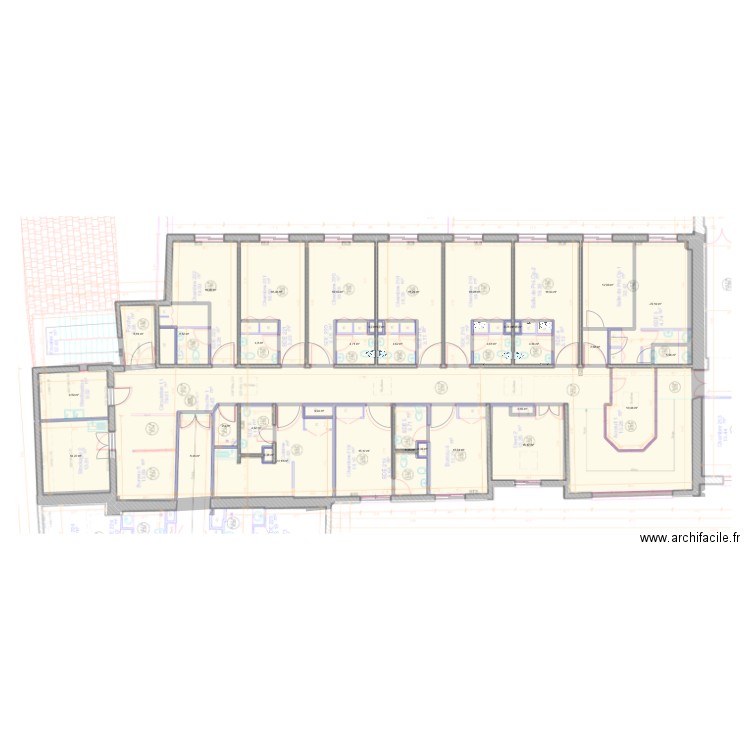 USIP. Plan de 36 pièces et 314 m2