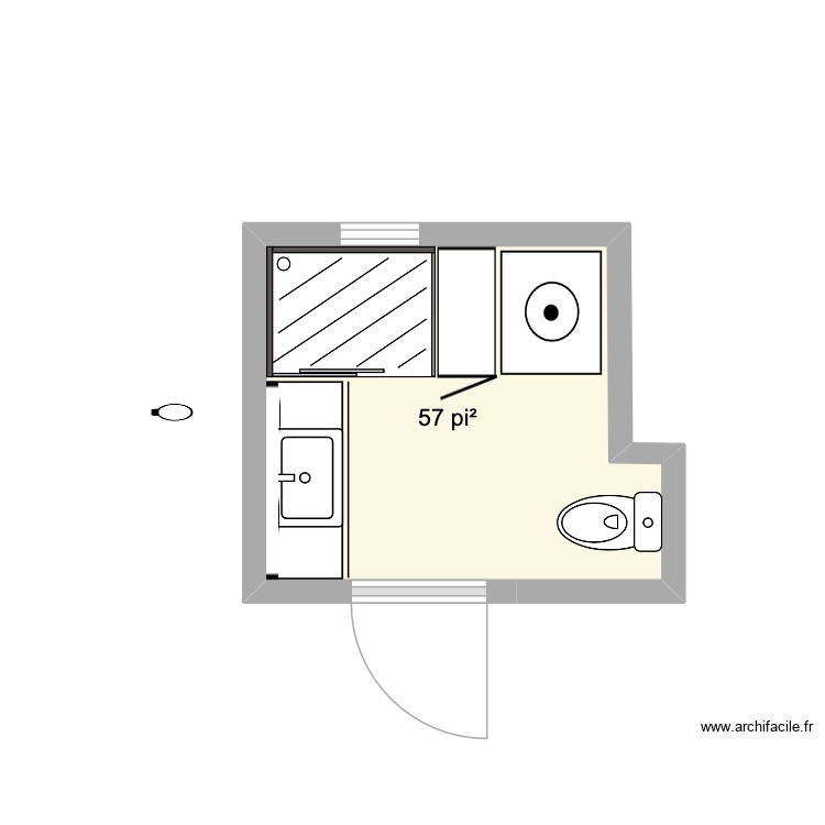 Bathroom #2 extension big. Plan de 0 pièce et 0 m2