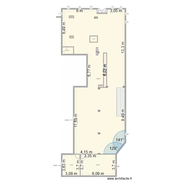 Plan 260337 (2). Plan de 18  et 259 m²